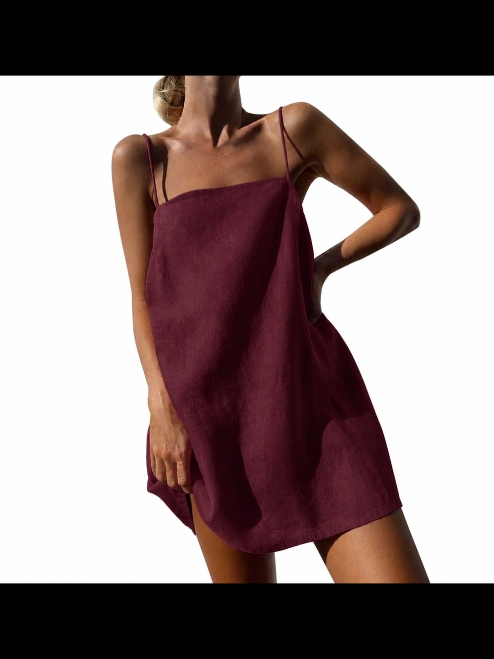 Red Spaghetti Strap Mini Dress